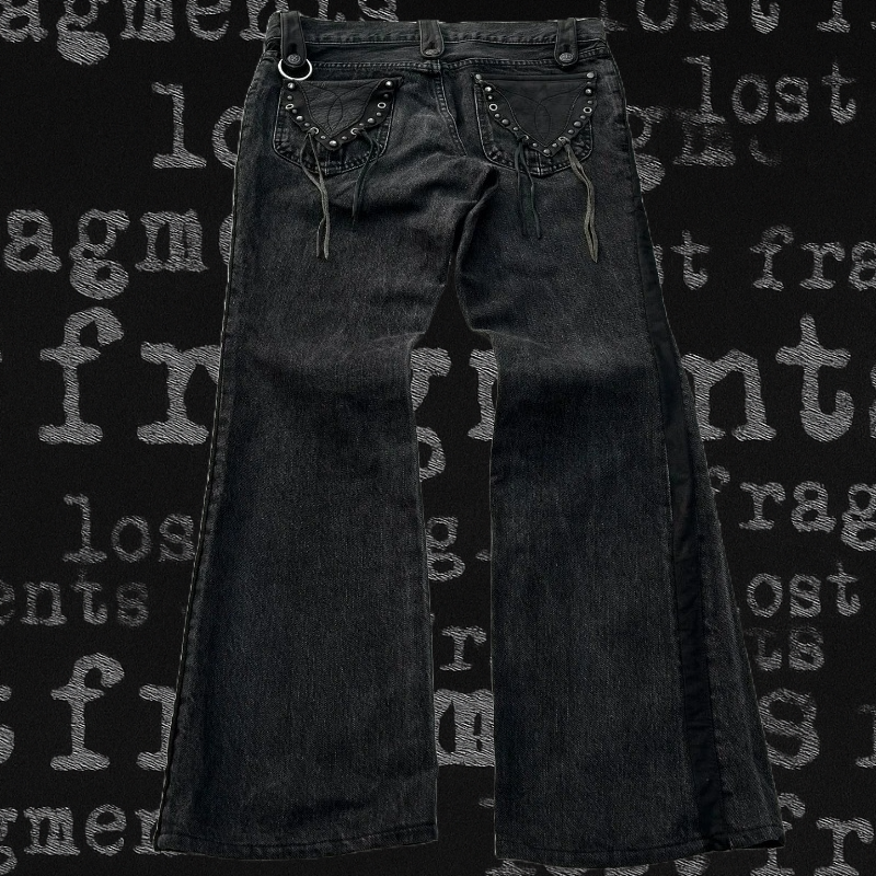'Midnight Cross' Flared Denim